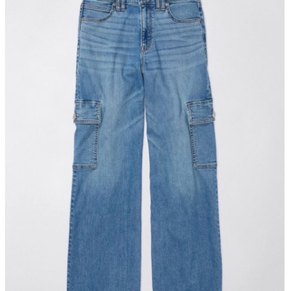 American Eagle Outfitters Blue Flare & Wide Leg Jeans